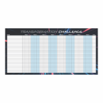 Custom dry erase board for fitness transformation challenges and goals