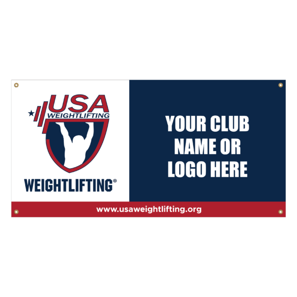 13oz USA Weightlifting banner to showcase safe training commitment