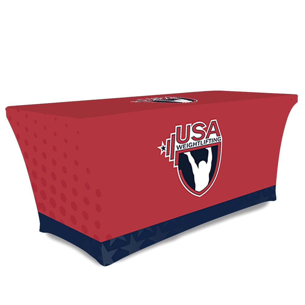 USA Weightlifting custom table throw for events and competitions