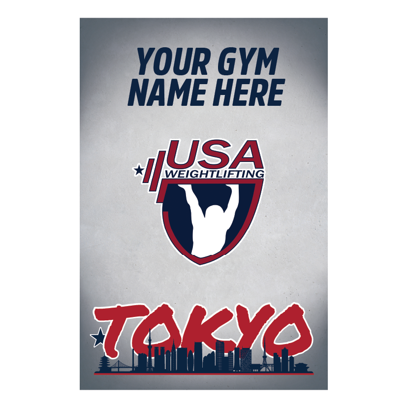 USAW Tokyo banner celebrating Olympic pride and weightlifting heritage