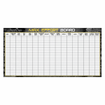 Branded gym whiteboard for max lifts and daily workout updates