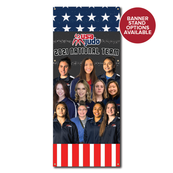 USA Judo 2021 Female World Team banner for dojo display or events