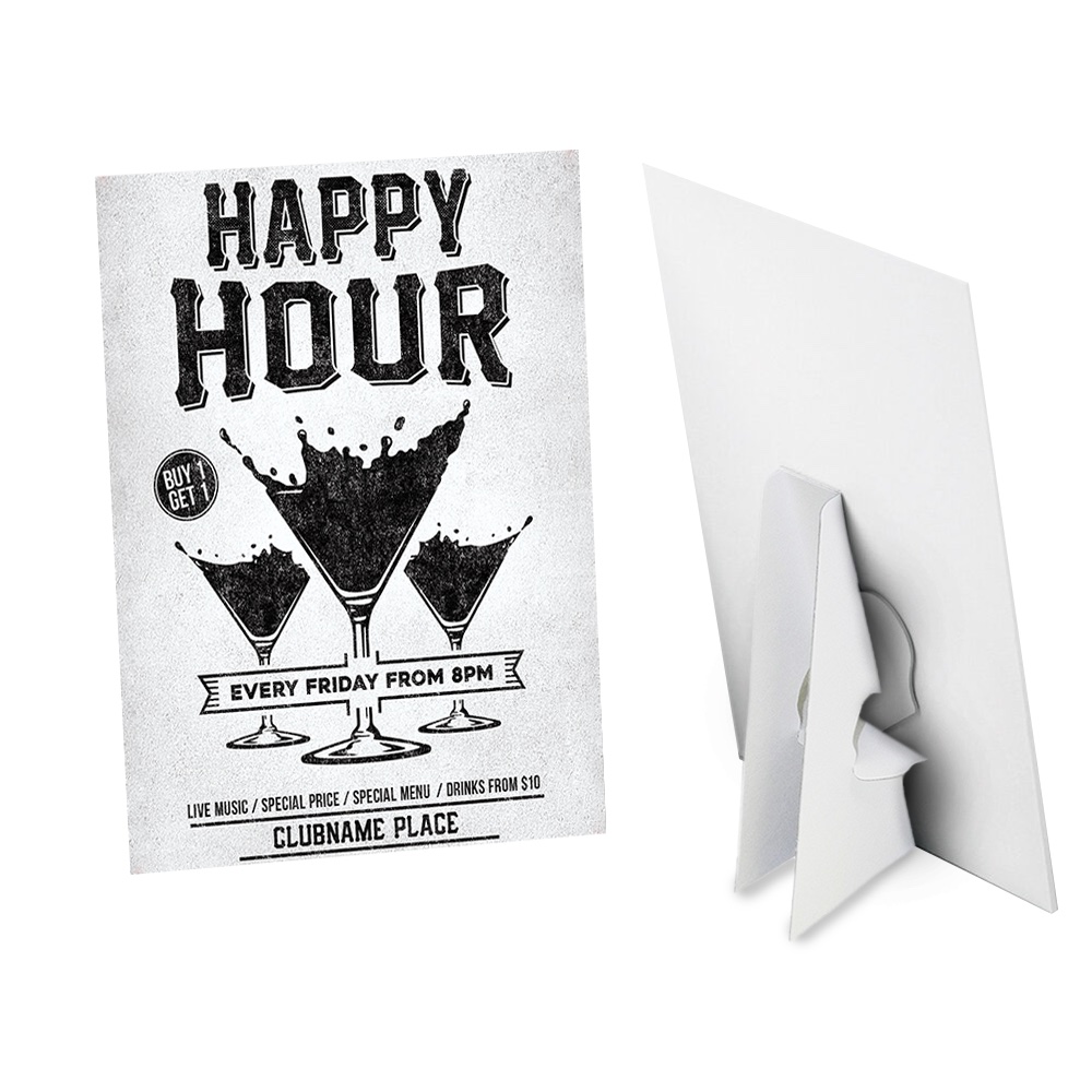 Custom printed counter cards for tabletop and point-of-sale displays