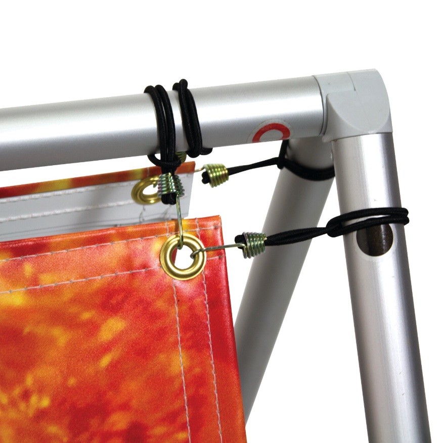 Sturdy aluminum banner stand for outdoor marketing and signage