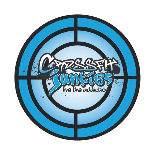 CrossFit Junkies custom wall ball target with graffiti logo