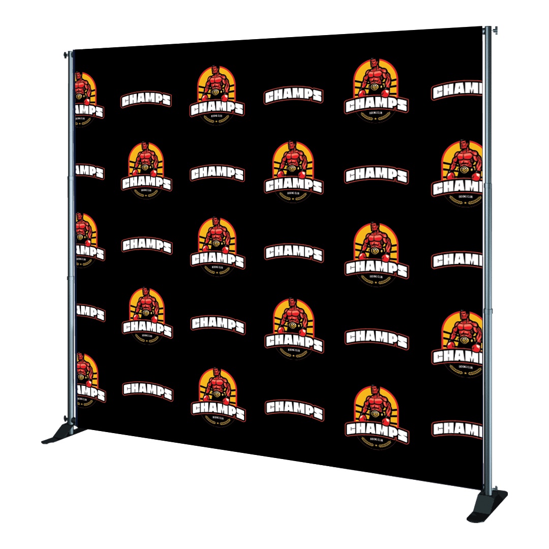 Adjustable Telescoping Banner Stand - 2 Logos Basic Pattern