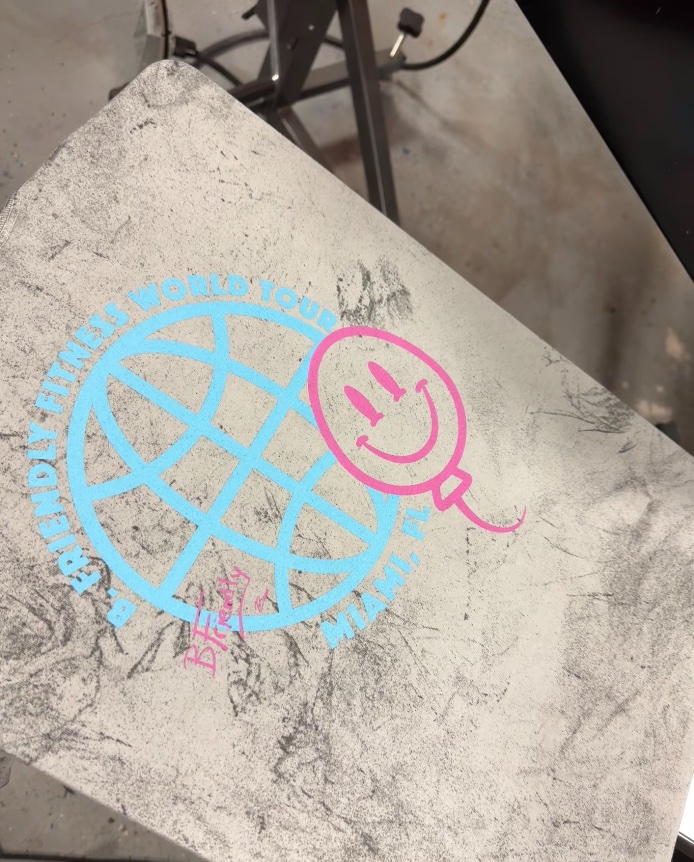Custom printed gym apparel with top brands and plastisol screen printing