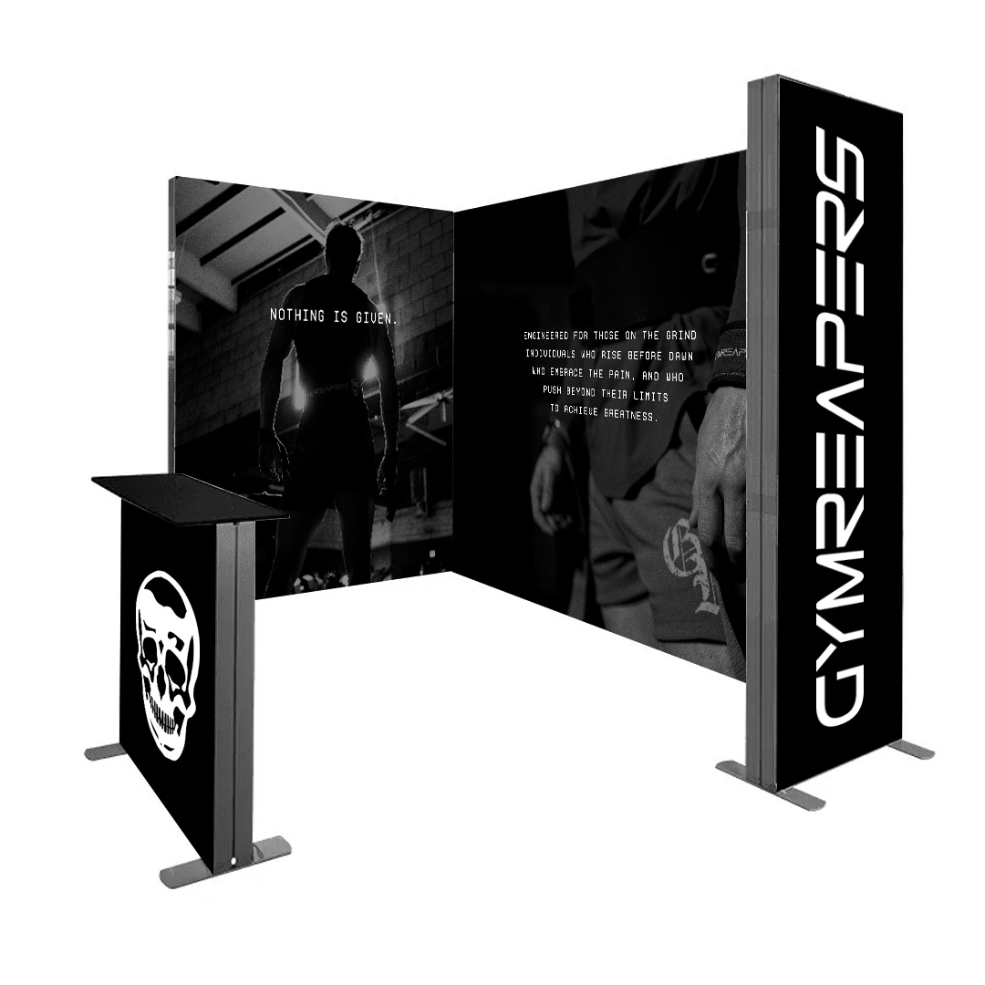 Vibrant 10x10 lightbox booth with sleek SEG frame