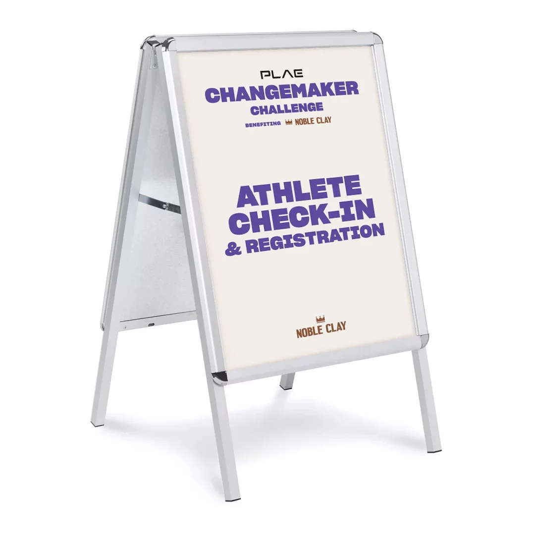 Athlete Check-In Aluminum Snap Frame