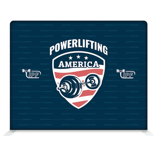 Powerlifting America 10ft Fabric Display logo banner