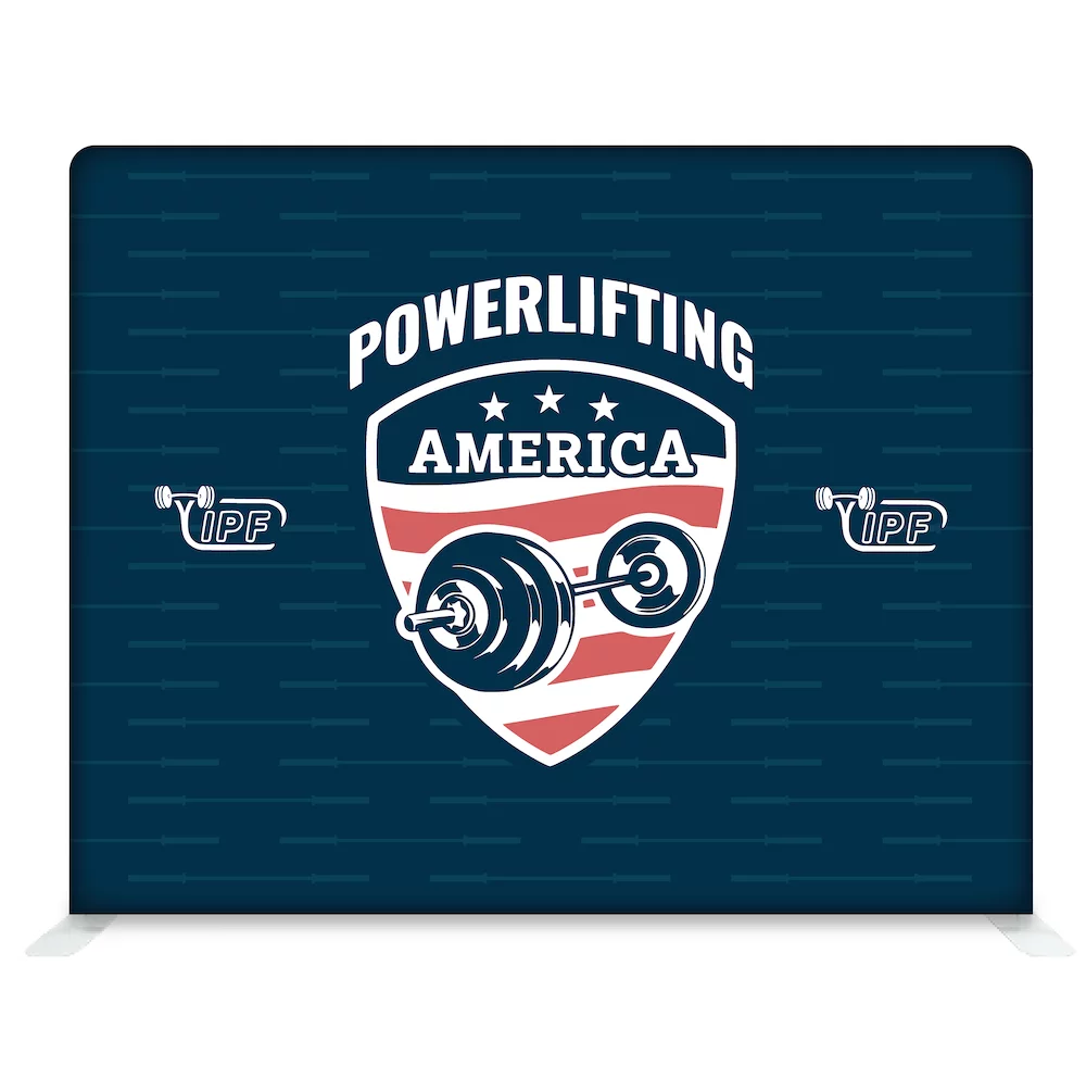 Powerlifting America 10ft Fabric Display logo banner