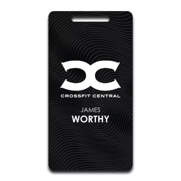 Custom luggage tag featuring a personalized design, perfect for easily identifying and distinguishing your bags during travel.