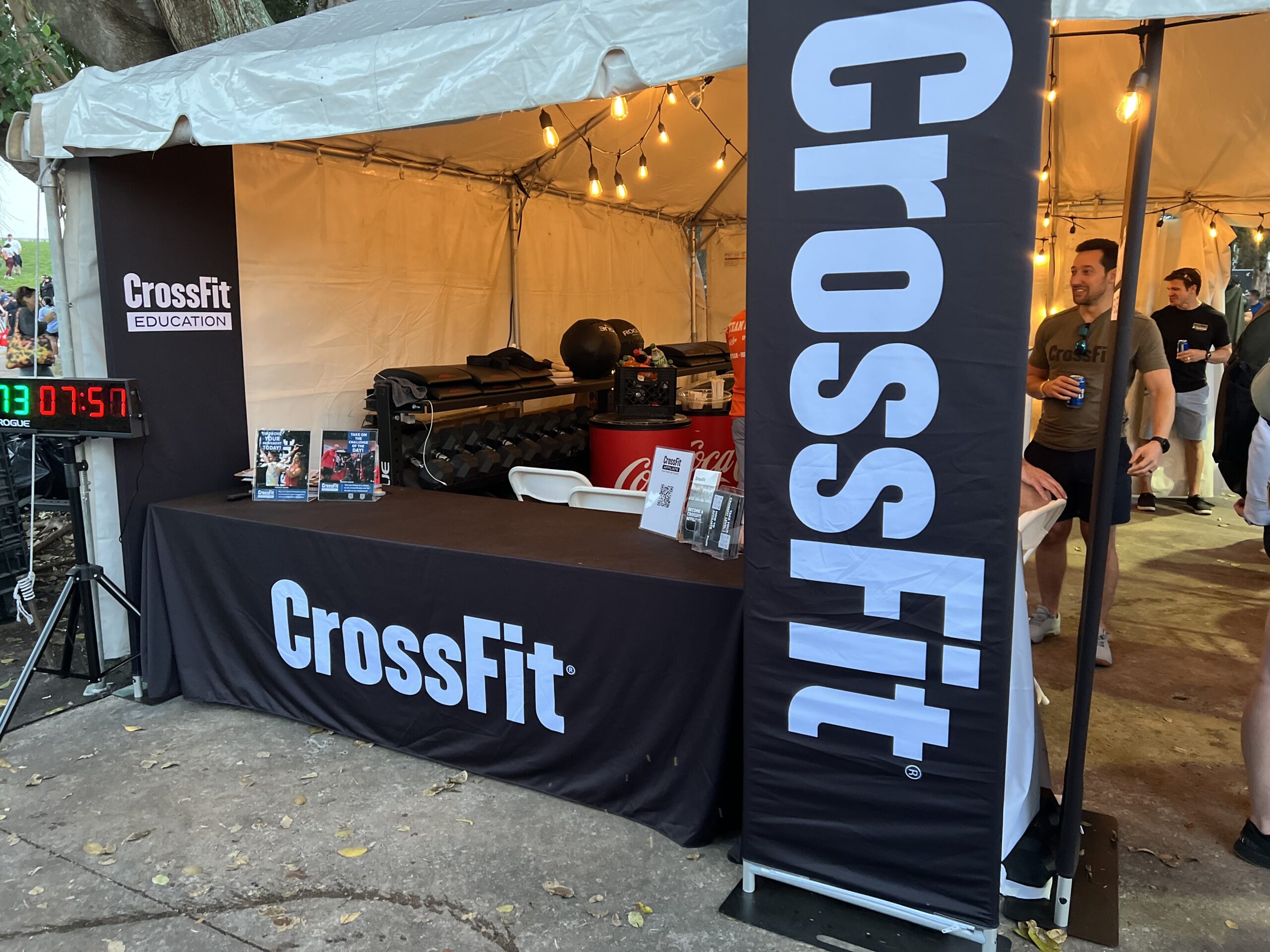 3x7.5 tension fabric display with custom print for event branding