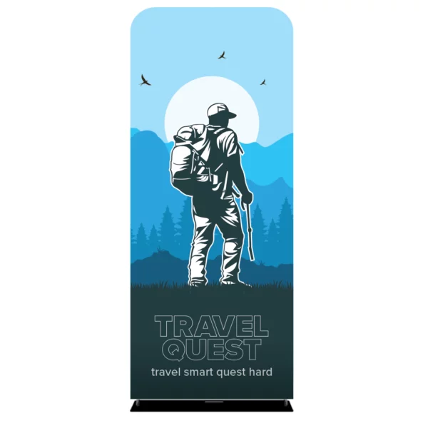3x7.5 tension fabric display with custom print for event branding