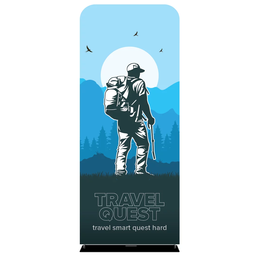 3x7.5 tension fabric display with custom print for event branding