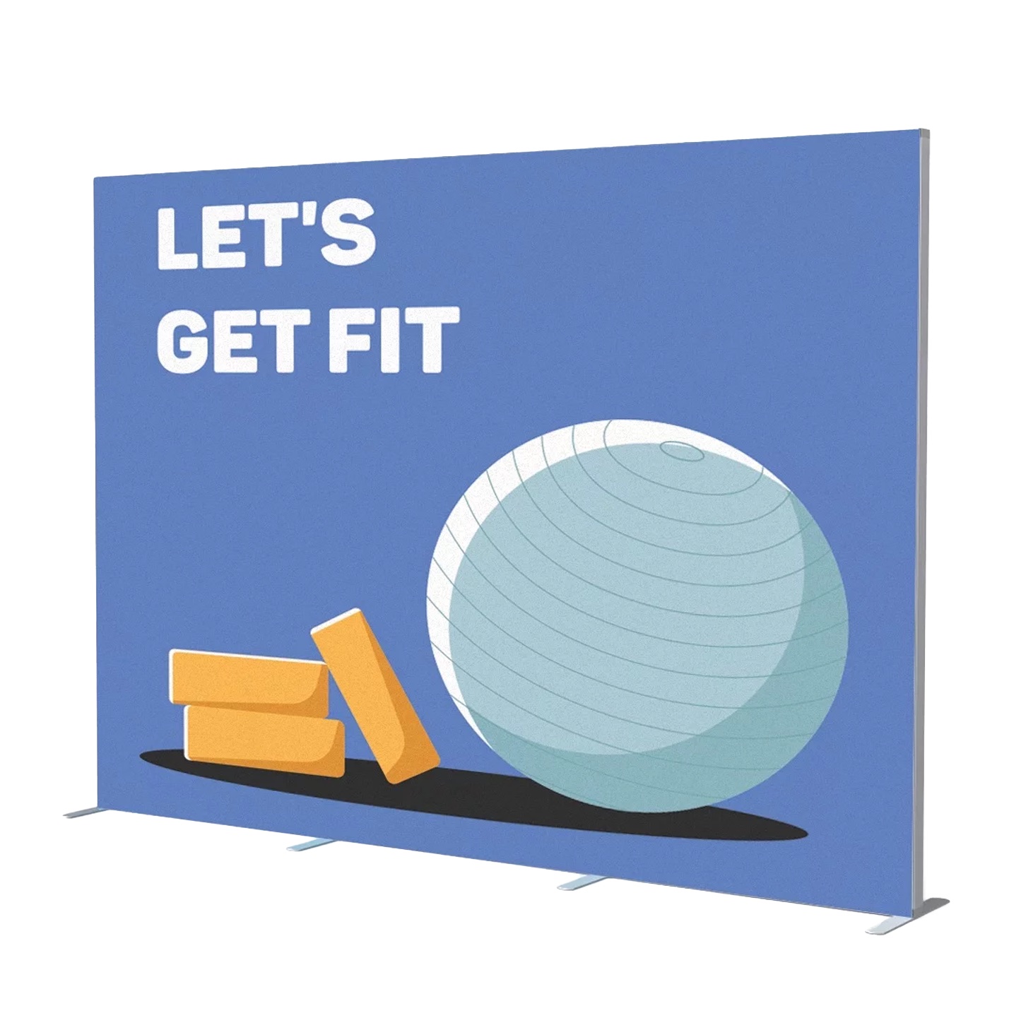 10ft SEG fabric display with seamless graphic for trade shows and events