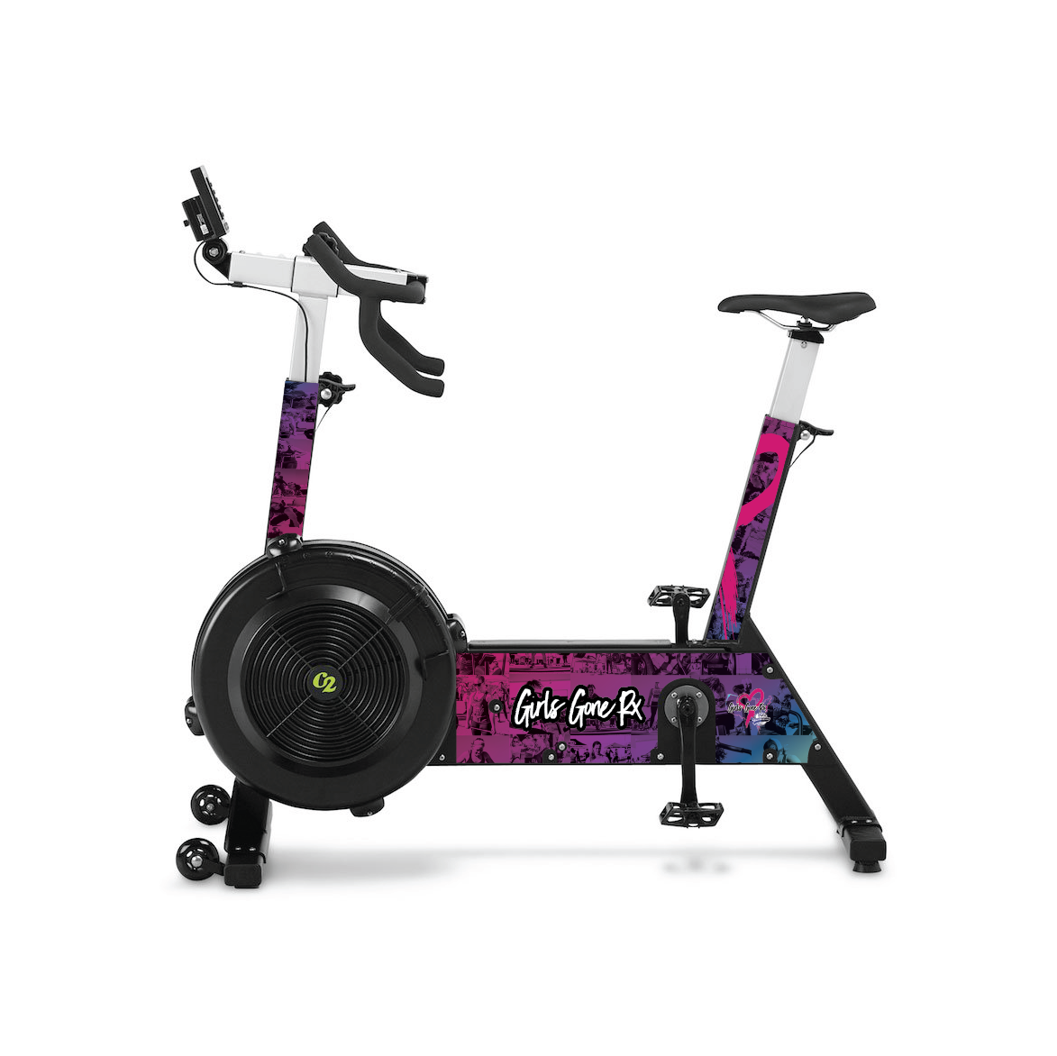 Custom GGRX decals for Erg Bike personalization