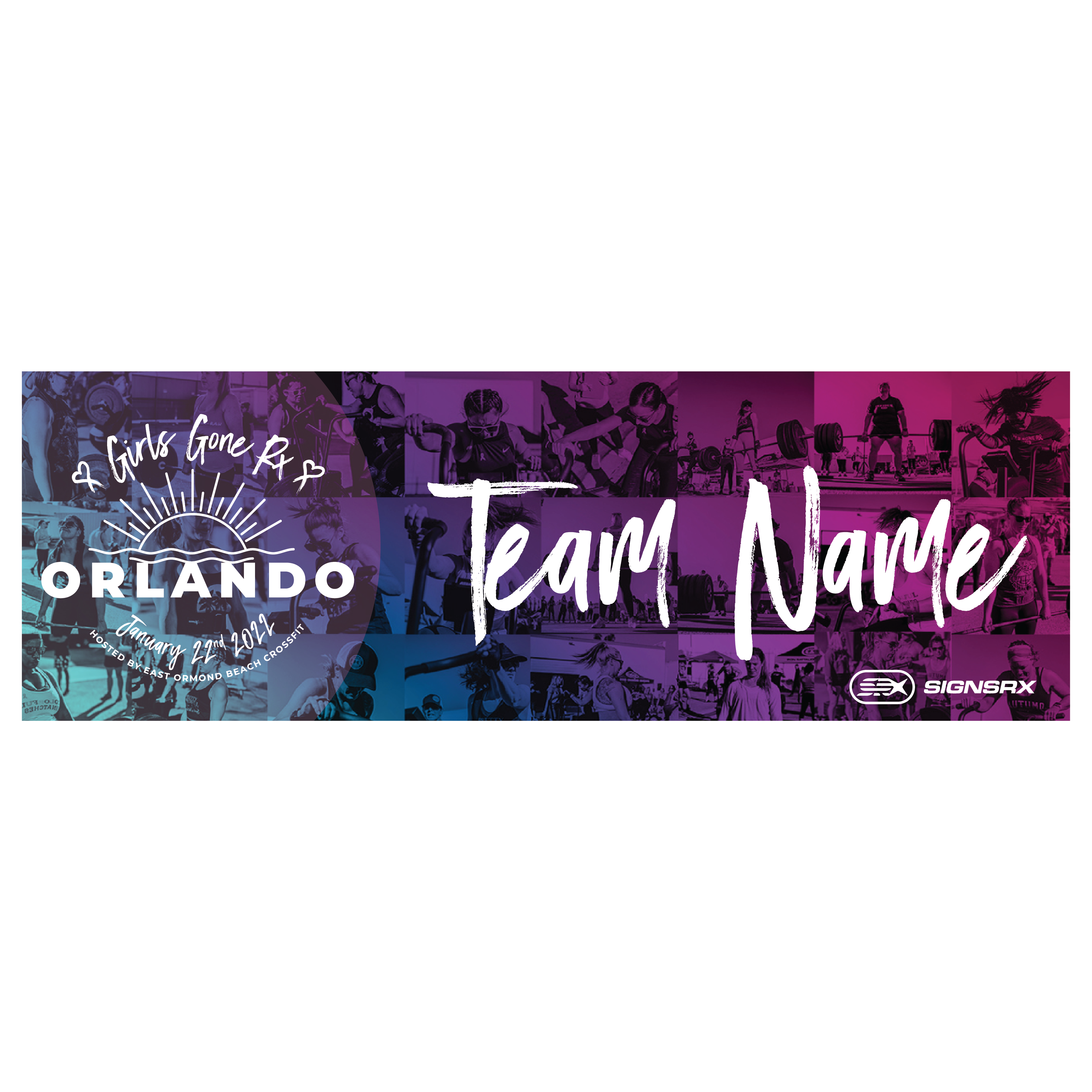 Custom GGRX competition nameplates for events