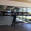 Custom static window cling showcasing promotional messaging for your business