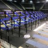 Easy-to-spot A-frame lane markers for CrossFit competitions