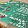 Corrugated plastic name signs for gym competitions