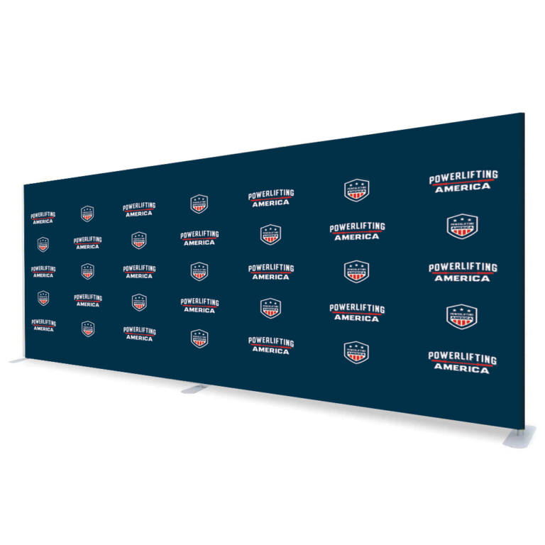Powerlifting America 20ft Straight Tension Fabric Display - Signsrxusa