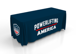 Powerlifting America Full Color 4 Sided Table Throw
