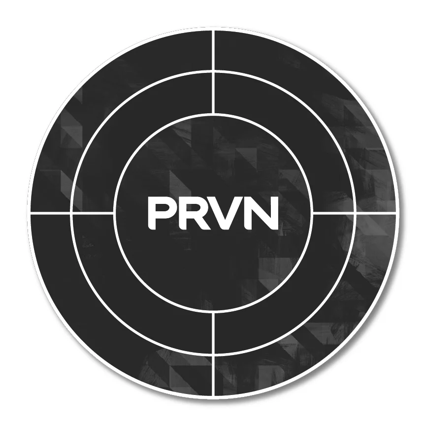 Echo Bike vinyl decals with PRVN branding