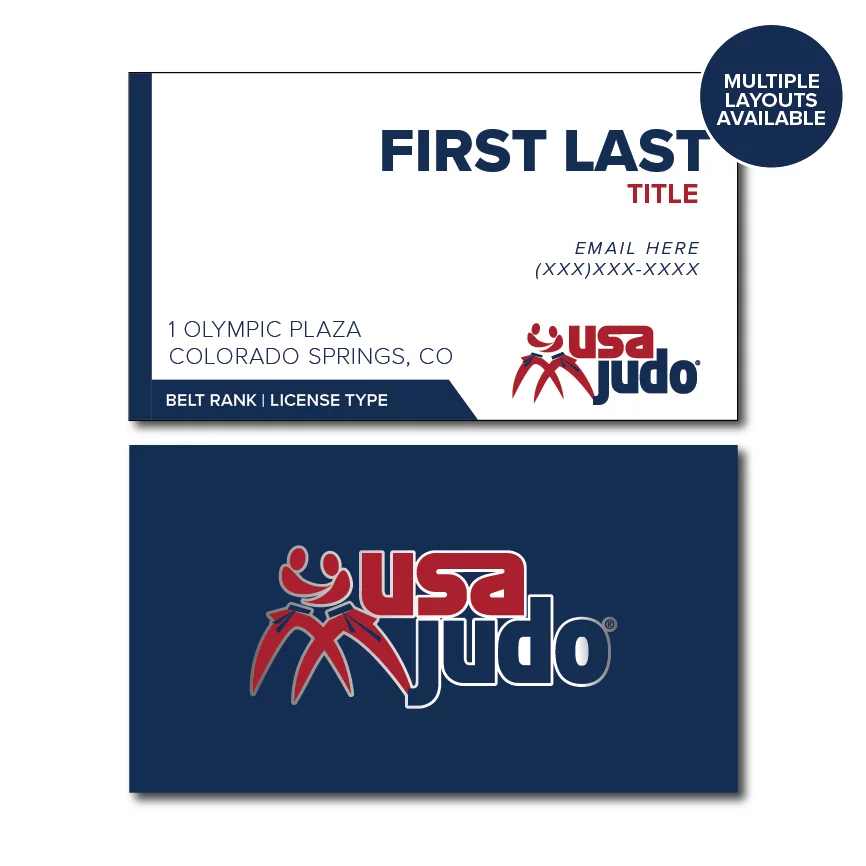 USA Judo Business Cards