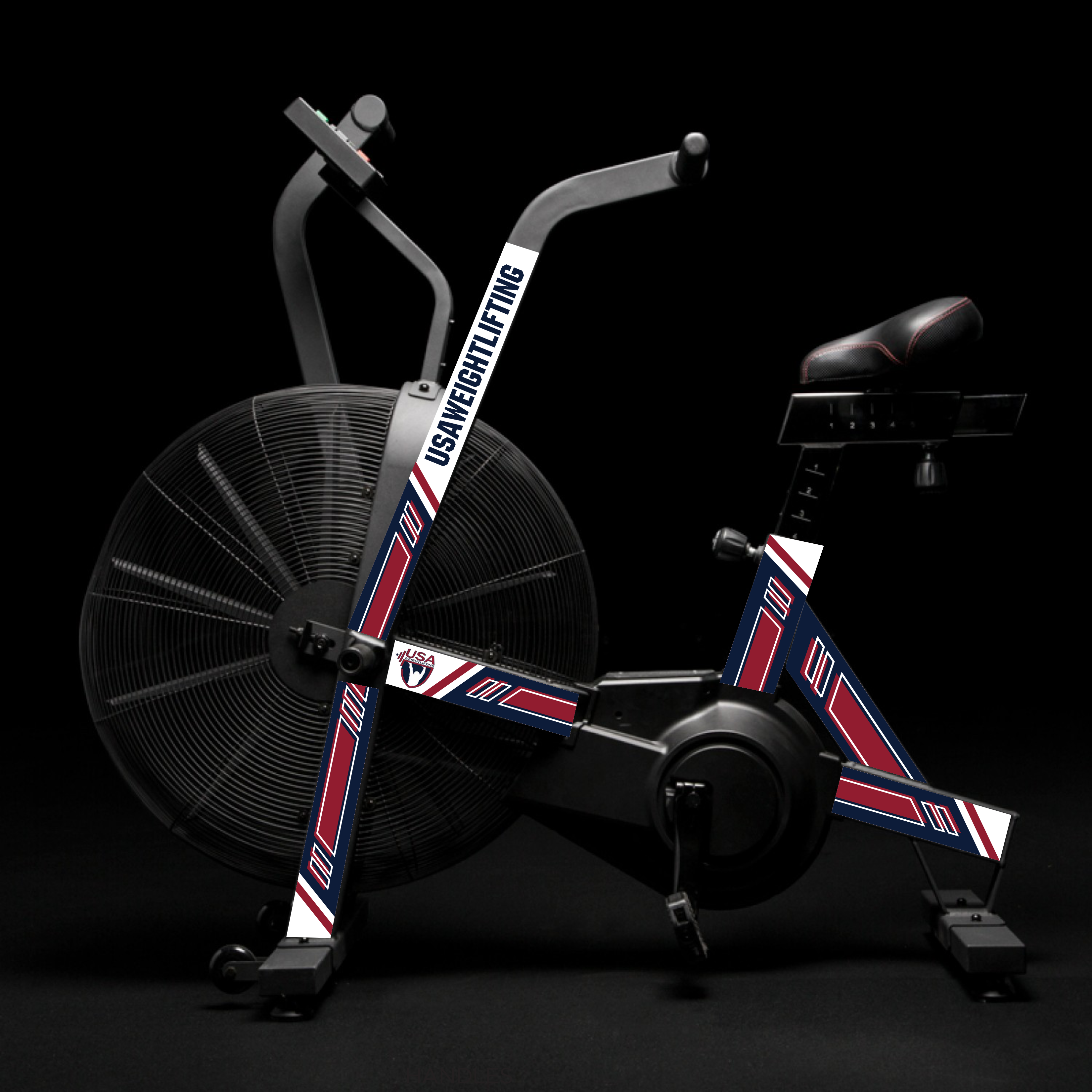 Custom Echo Bike Decals for gyms, personalize equipment with logo and unique design options.
