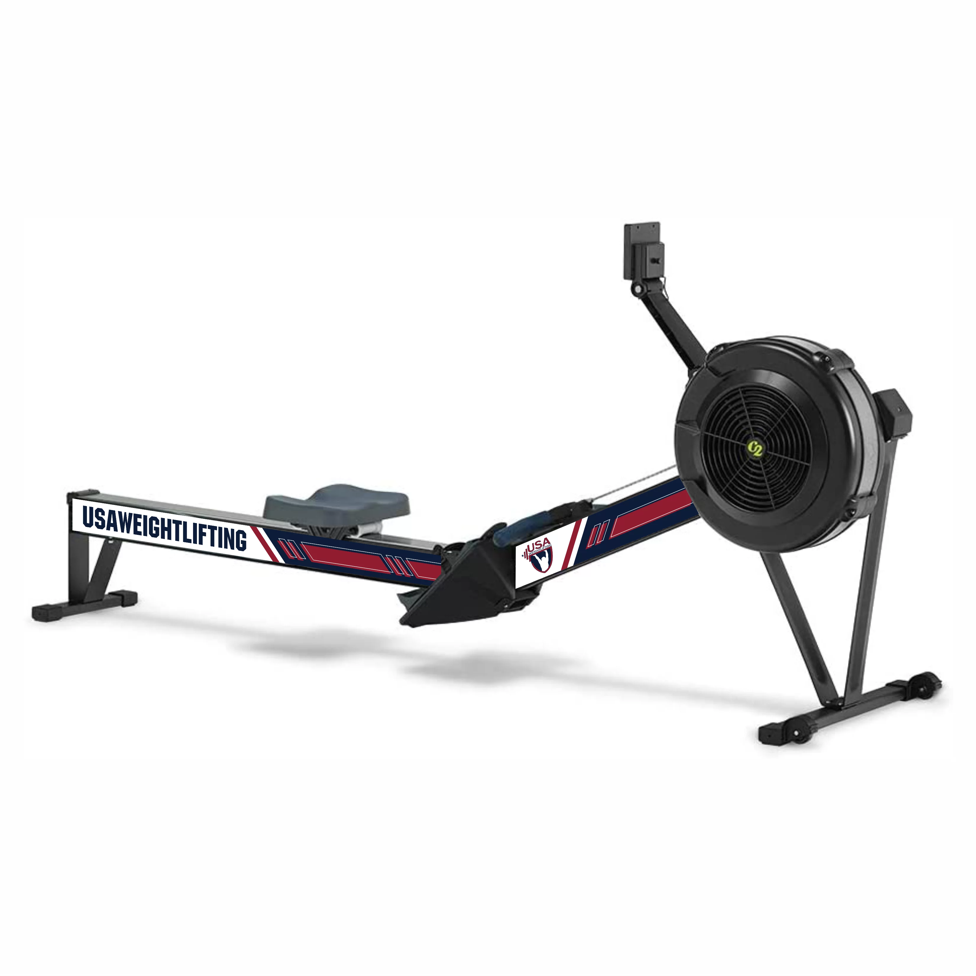 Custom USAW rower decals for gym equipment personalization
