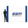 Tension fabric curved display with fast assembly