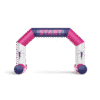 Inflatable archway display with custom printed graphics, creating a bold entrance for races, events, or brand promotions.