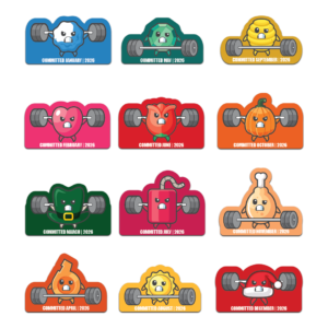 Committed Club Stickers: Lift Legends Series