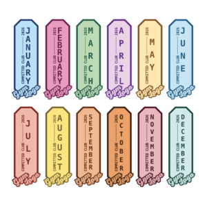 Committed Club Stickers: Achievement Tag Series