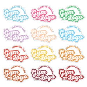 Committed Club Stickers: Classic Script Series